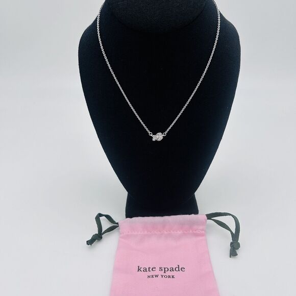 Kate Spade New York Sailor's Knot Pave Crystals Pendant Necklace - Picture 6 of 13